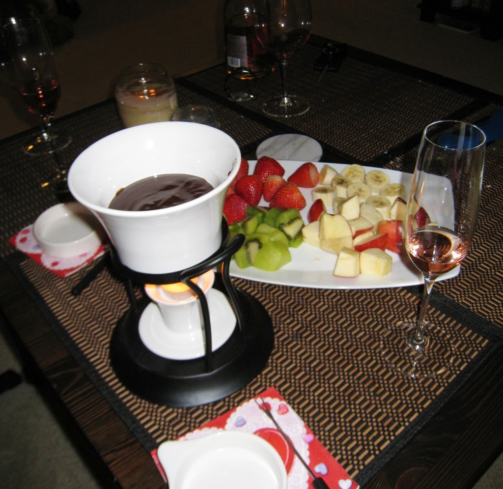 2010: Our first Valentine's Day as a married couple, celebrated with a trio of fondues...you can guess which one I preferred. :)