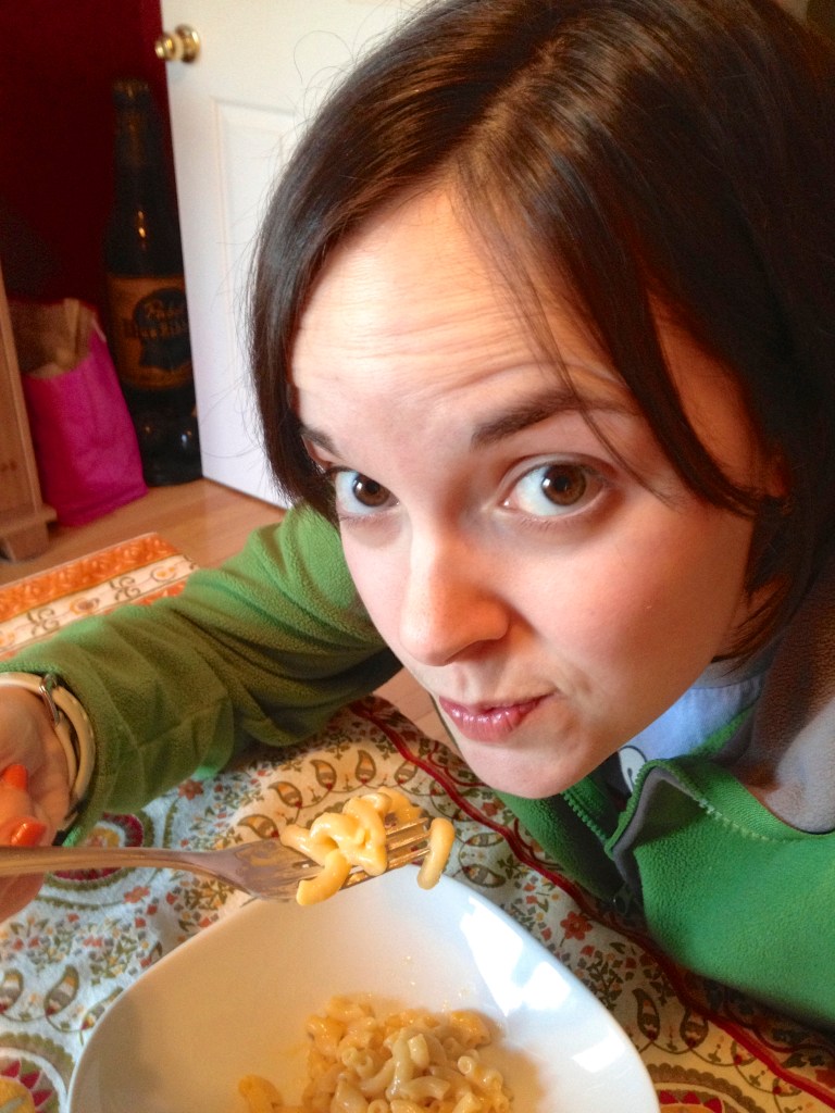 Sneaking in a mac 'n cheese dinner while Jeff is away...