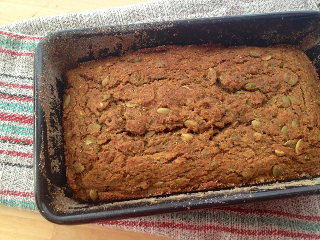 The loaf of bread, fresh out of the oven.