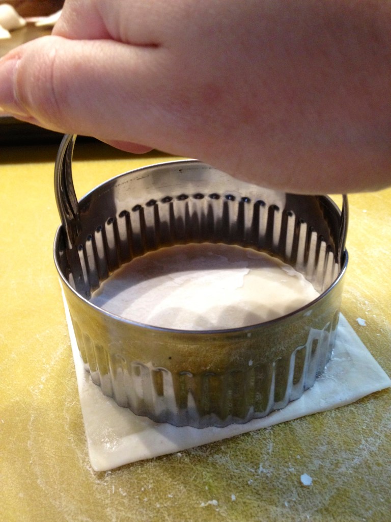 As suggested in the video, square wrappers coud be cut into circles with cookie cutters.