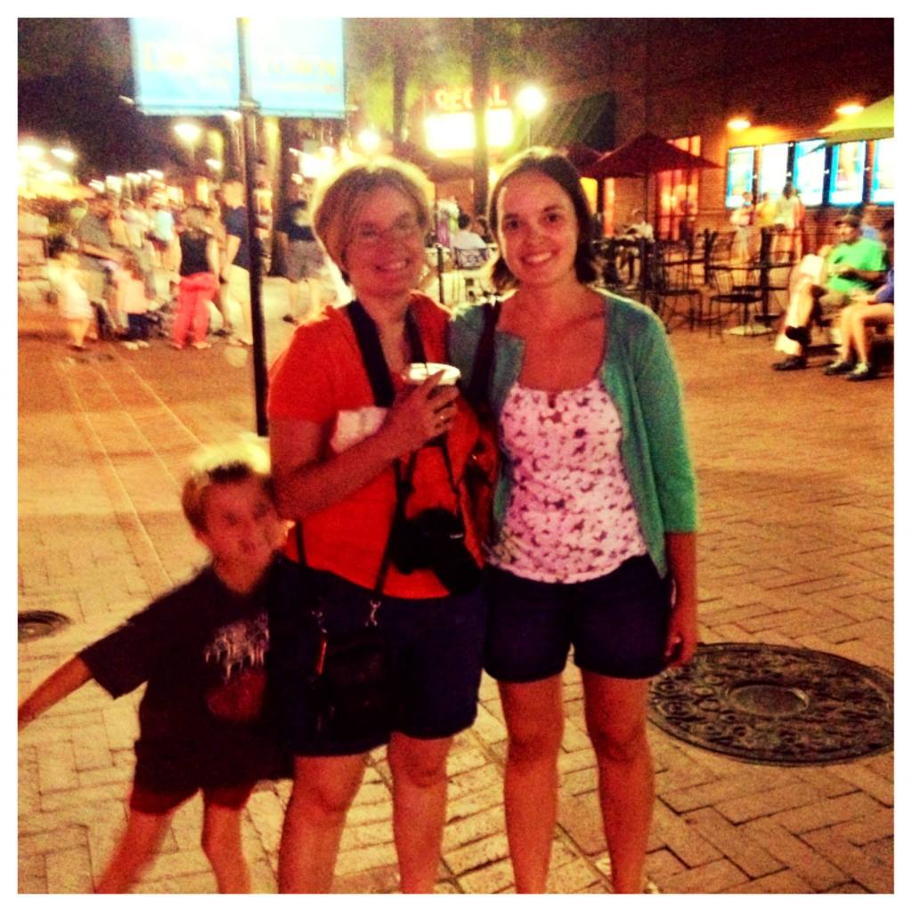 With Traci, and a guest appearance by her Wee One :)