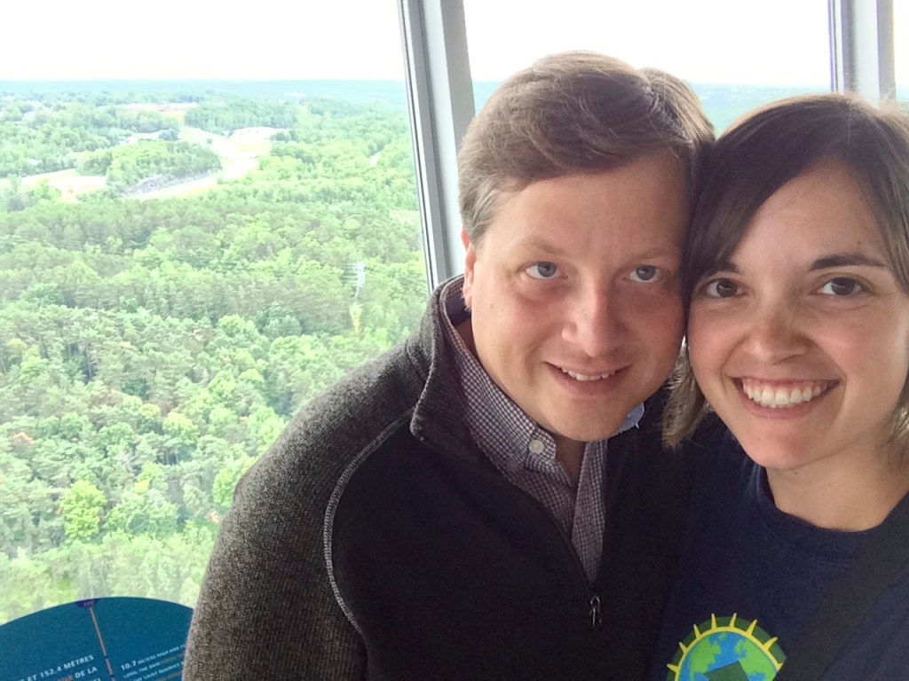 On top of the tower at Cité de l'Énergie