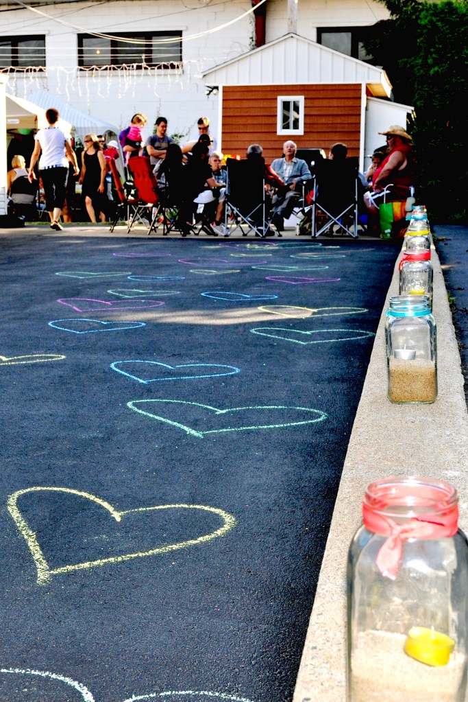 The beautiful decorations set up by my friends