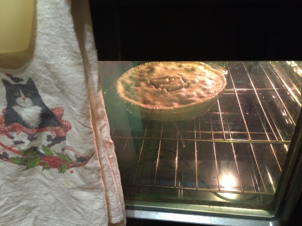 Baking a meat pie always makes me happy.